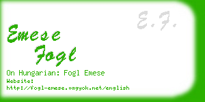 emese fogl business card